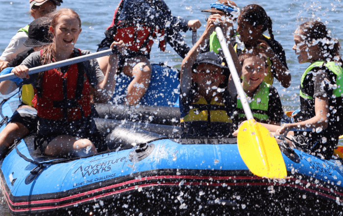 Young People Work Together Padelling Overcoming Challenge