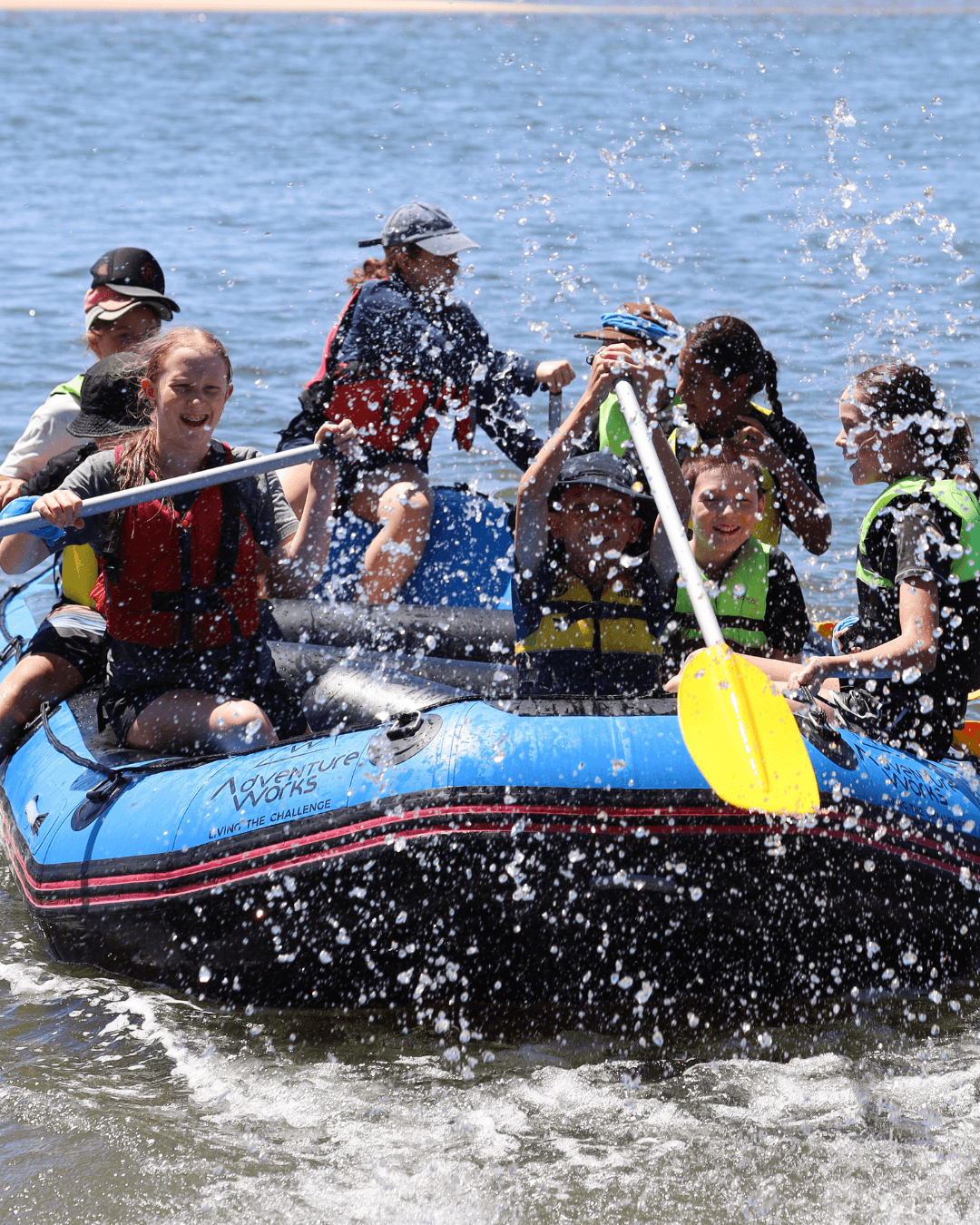 Young People Work Together Padelling Overcoming Challenge